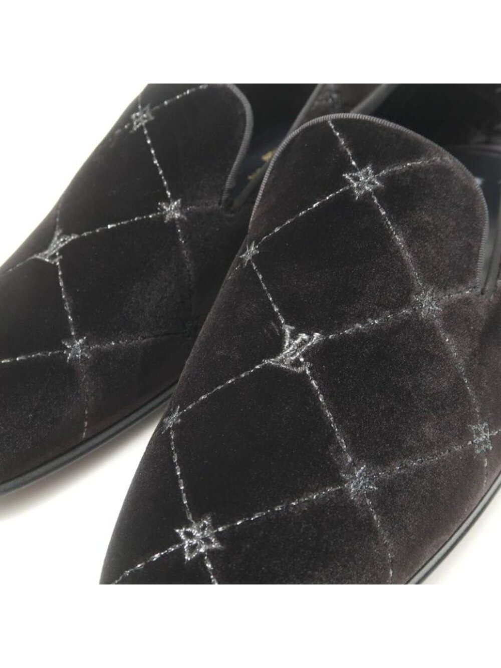 Louis Vuitton Auteuil Loafers 5.5 Velour Slip Ons - Picture 8 of 9